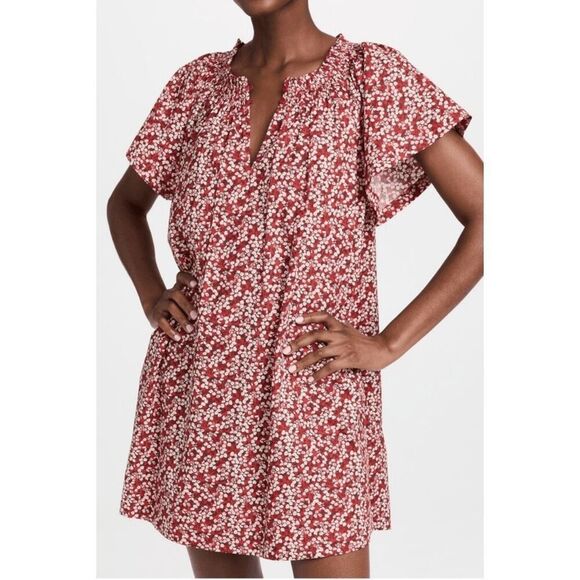 NWOT Apiece Apart Deia Mini Dress In Mango Bouquet, $312 Med - Picture 1 of 7